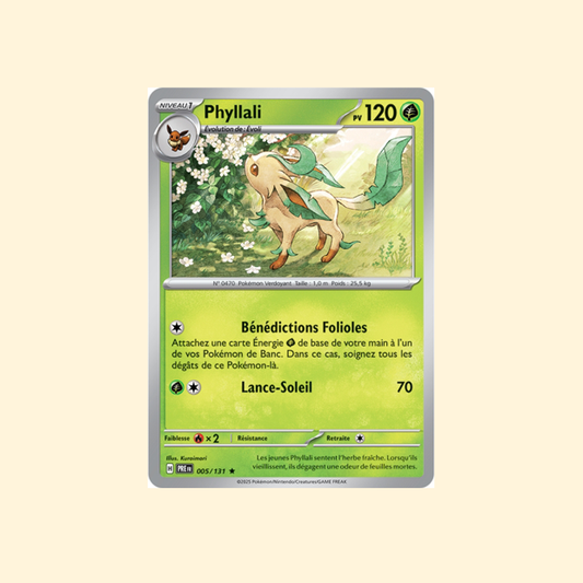 Carte Pokémon Phyllali PRE 005/180 - Évolutions Prismatiques - Français
