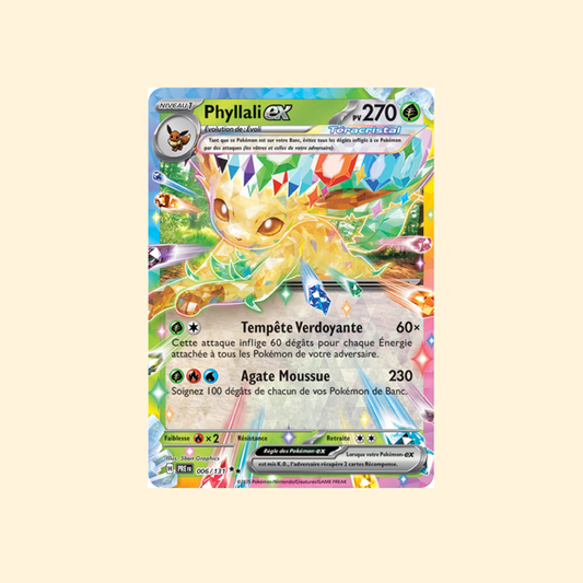 Carte Pokémon Phyllali ex PRE 006/180 - Évolutions Prismatiques - Français