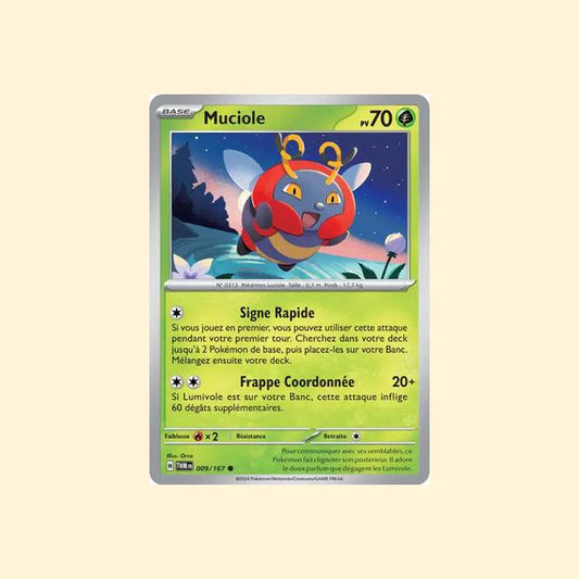 Carte Pokémon Muciole 009/167 - Mascarade Crépusculaire - Français