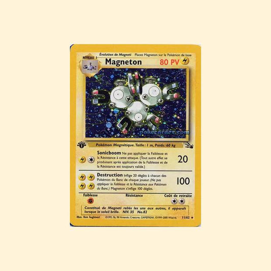 Carte Pokémon Magnéton 011/62 - Fossile - Français