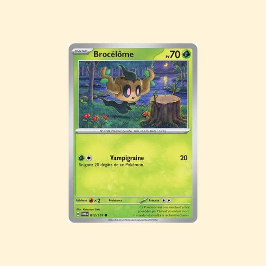 Carte Pokémon Brocélôme 012/167 - Mascarade Crépusculaire - Français