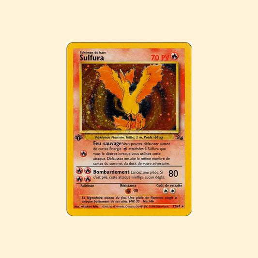 Carte Pokémon Sulfura 012/62 - Fossile - Français
