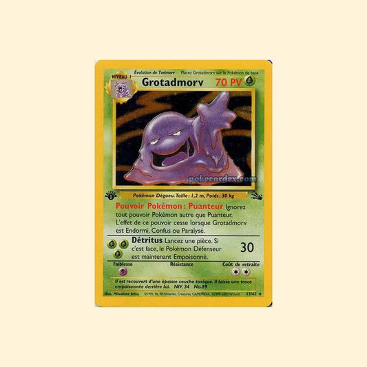 Carte Pokémon Grotadmorv 013/62 - Fossile - Français