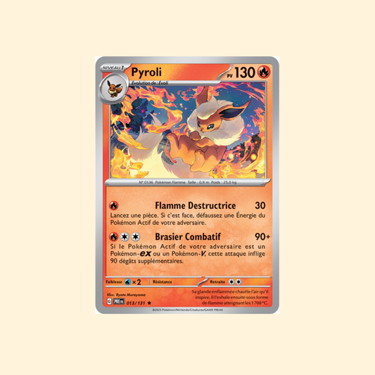 Carte Pokémon Pyroli PRE 013/180 - Évolutions Prismatiques - Français