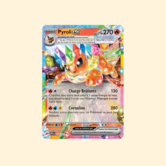 Carte Pokémon Pyroli ex PRE 014/180 - Évolutions Prismatiques - Français
