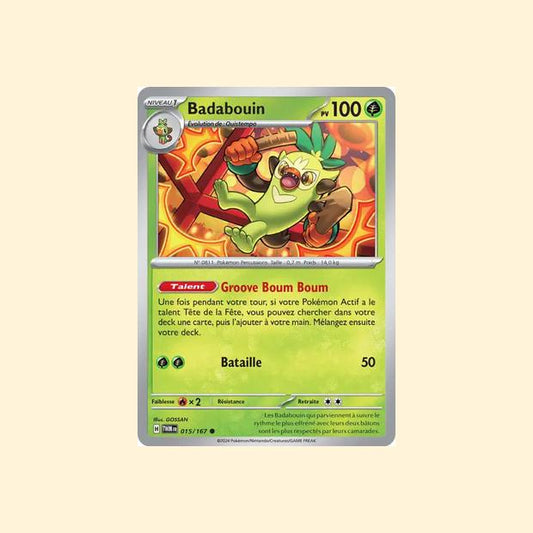 Carte Pokémon Badabouin 015/167 - Mascarade Crépusculaire - Français