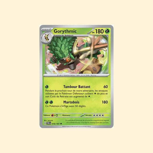 Carte Pokémon Gorythmic 016/167 - Mascarade Crépusculaire - Français