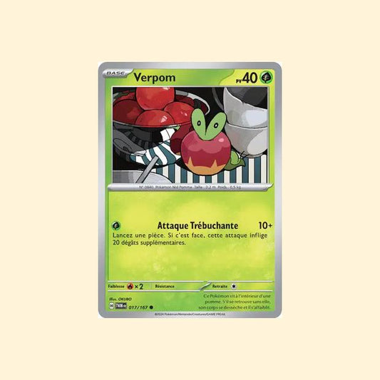Carte Pokémon Verpom 017/167 - Mascarade Crépusculaire - Français