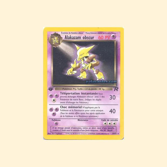 Carte Pokémon Alakazam obscur 018/82 - Team Rocket - Français