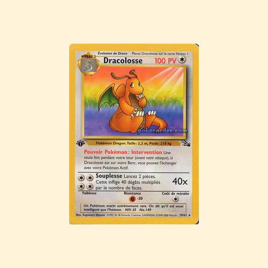 Carte Pokémon Dracolosse 019/62 - Fossile - Français