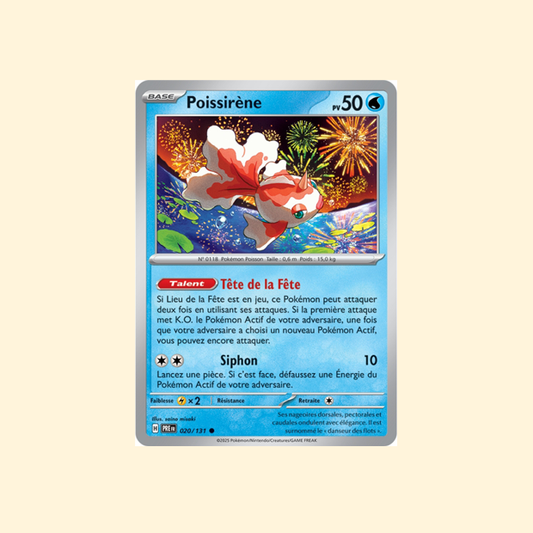 Carte Pokémon Poissirène PRE 020/180 - Évolutions Prismatiques - Français