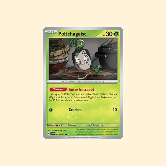 Carte Pokémon Poltchageist 020/167 - Mascarade Crépusculaire - Français