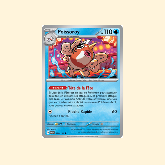 Carte Pokémon Poissoroy PRE 021/180 - Évolutions Prismatiques - Français