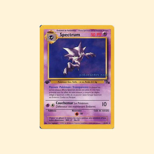 Carte Pokémon Spectrum 021/62 - Fossile - Français