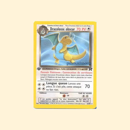 Carte Pokémon Dracolosse obscur 022/82 - Team Rocket - Français