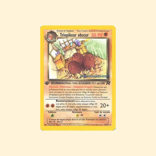 Carte Pokémon Triopikeur obscur 023/82 - Team Rocket - Français