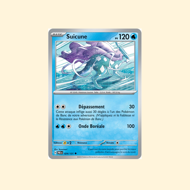 Carte Pokémon Suicune PRE 024/180 - Évolutions Prismatiques - Français