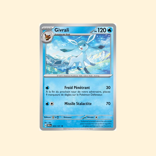 Carte Pokémon Givrali PRE 025/180 - Évolutions Prismatiques - Français