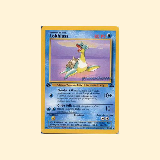 Carte Pokémon Lokhlass 025/62 - Fossile - Français