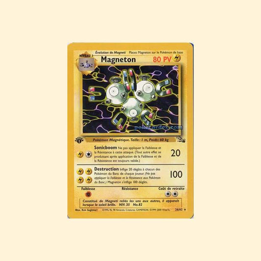 Carte Pokémon Magnéton 026/62 - Fossile - Français