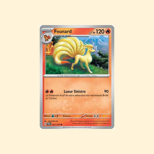 Carte Pokémon Feunard 027/167 - Mascarade Crépusculaire - Français