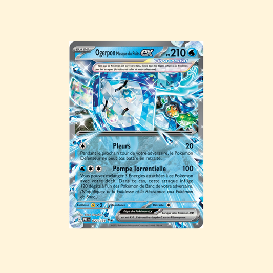 Carte Pokémon Ogerpon Masque du Puits ex PRE 027/180 - Évolutions Prismatiques - Français