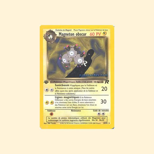 Carte Pokémon Magnéton obscur 028/82 - Team Rocket - Français