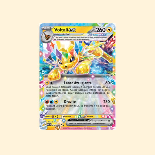 Carte Pokémon Voltali ex PRE 030/180 - Évolutions Prismatiques - Français