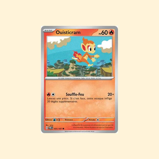 Carte Pokémon Ouisticram 031/167 - Mascarade Crépusculaire - Français