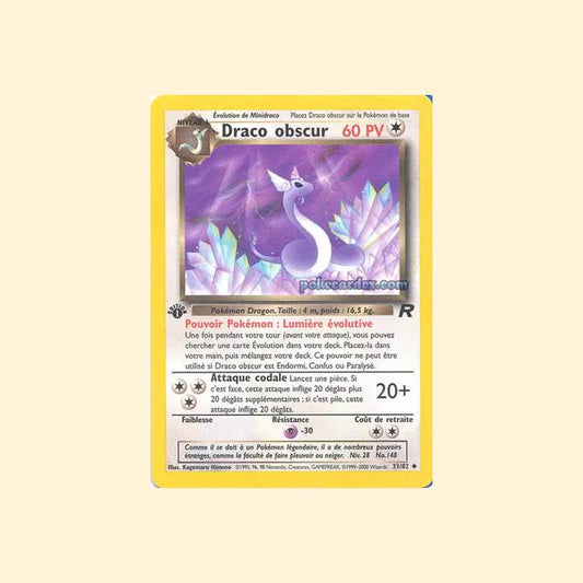 Carte Pokémon Draco obscur 033/82 - Team Rocket - Français