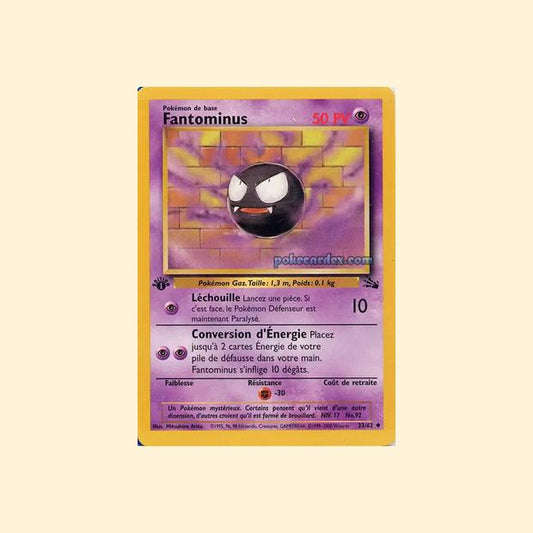 Carte Pokémon Fantominus 033/62 - Fossile - Français