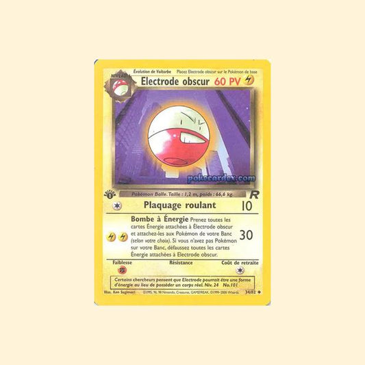 Carte Pokémon Électrode obscur 034/82 - Team Rocket - Français