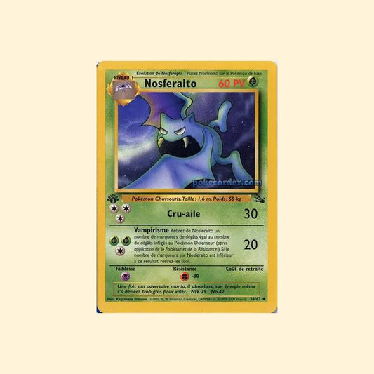 Carte Pokémon Nosferalto 034/62 - Fossile - Français