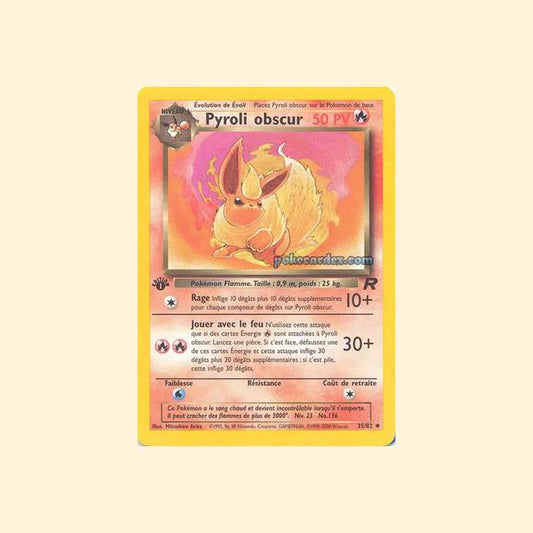 Carte Pokémon Pyroli obscur 035/82 - Team Rocket - Français