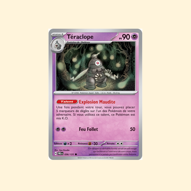 Carte Pokémon Téraclope PRE 036/180 - Évolutions Prismatiques - Français