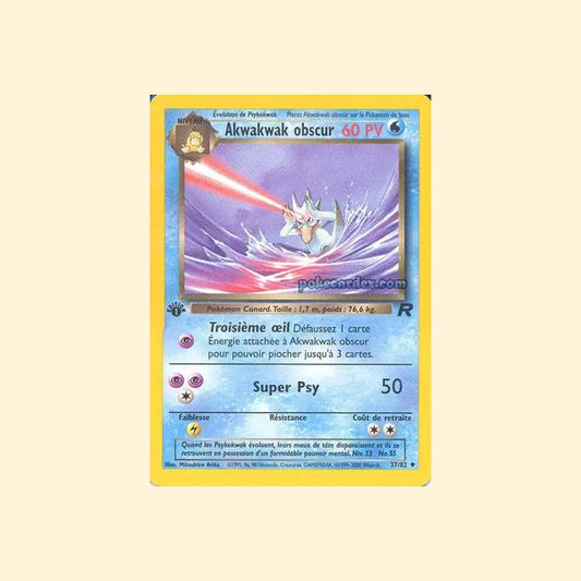 Carte Pokémon Akwakwak obscur 037/82 - Team Rocket - Français
