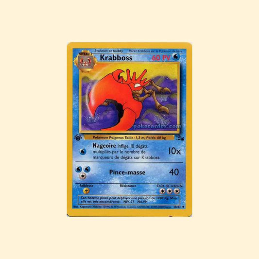 Carte Pokémon Krabboss 038/62 - Fossile - Français