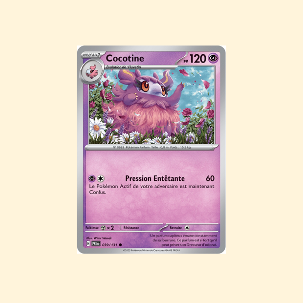 Carte Pokémon Cocotine PRE 039/180 - Évolutions Prismatiques - Français