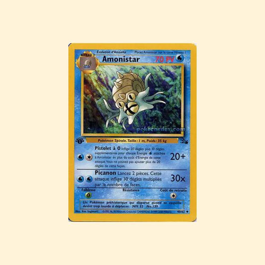 Carte Pokémon Amonistar 040/62 - Fossile - Français