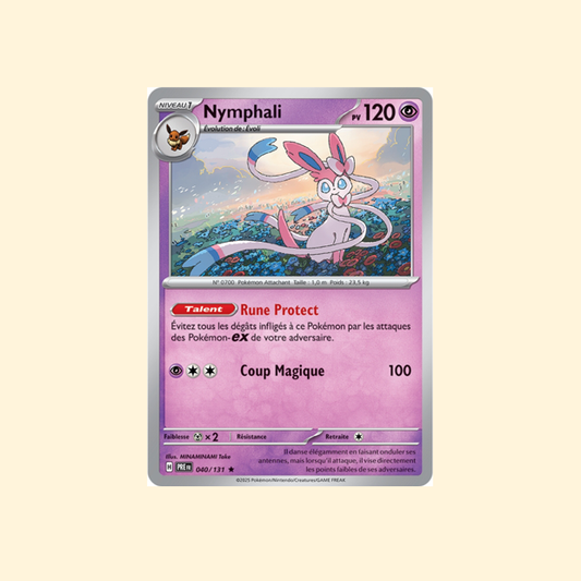 Carte Pokémon Nymphali PRE 040/180 - Évolutions Prismatiques - Français
