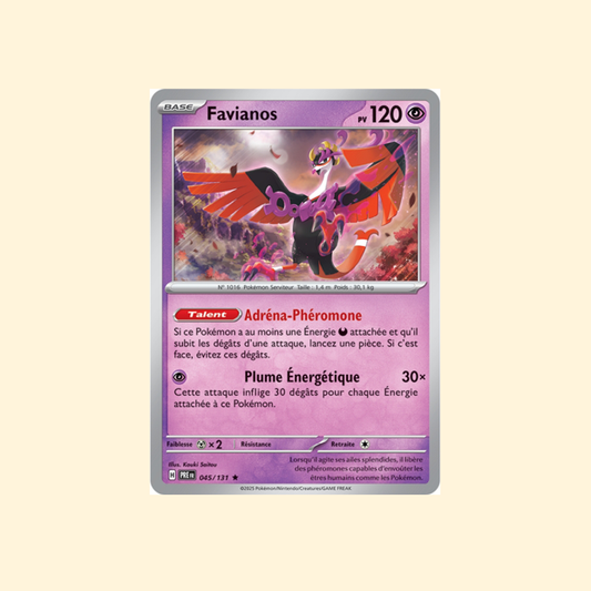 Carte Pokémon Favianos PRE 045/180 - Évolutions Prismatiques - Français