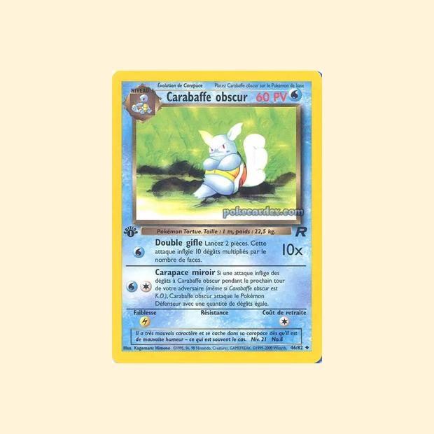 Carte Pokémon Carabaffe obscur 046/82 - Team Rocket - Français