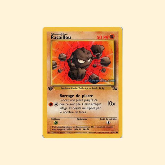 Carte Pokémon Racaillou 047/62 - Fossile - Français