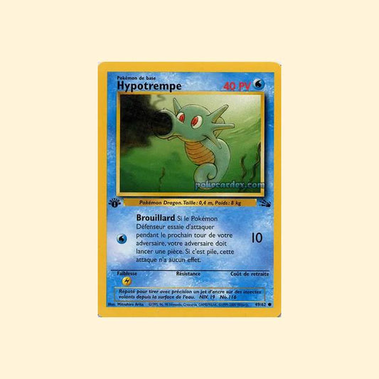 Carte Pokémon Hypotrempe 049/62 - Fossile - Français