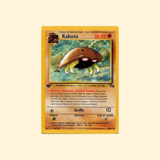 Carte Pokémon Kabuto 050/62 - Fossile - Français