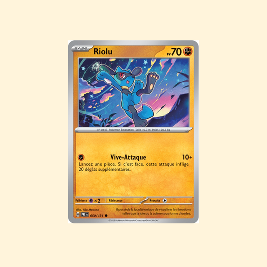 Carte Pokémon Riolu PRE 050/180 - Évolutions Prismatiques - Français