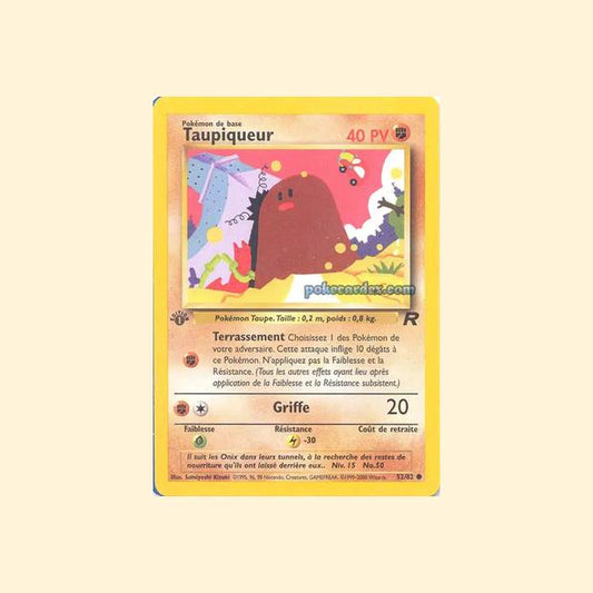Carte Pokémon Taupiqueur 052/82 - Team Rocket - Français