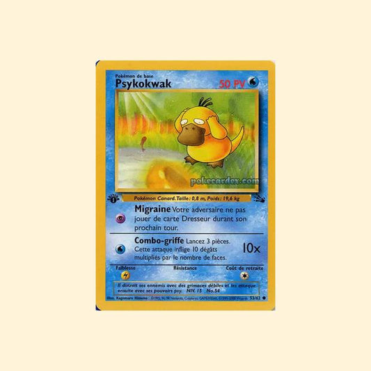 Carte Pokémon Psykokwak 053/62 - Fossile - Français