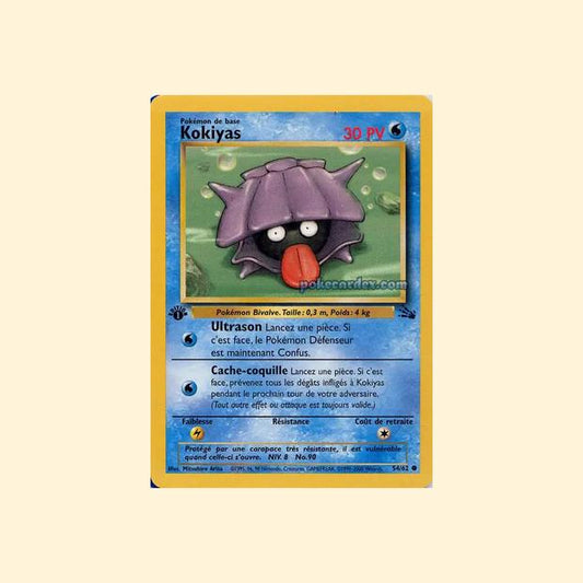 Carte Pokémon Kokiyas 054/62 - Fossile - Français