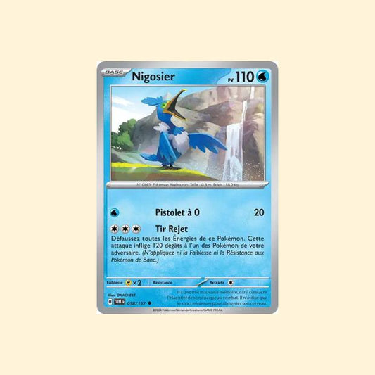 Carte Pokémon Nigosier 058/167 - Mascarade Crépusculaire - Français